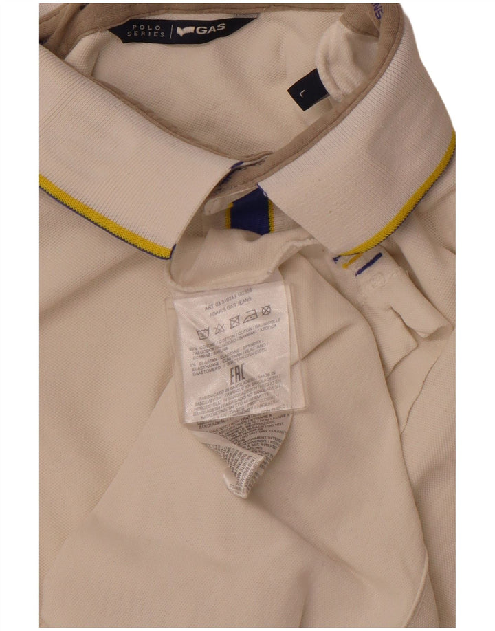 Polo Uomo GAS Large in Cotone Bianco