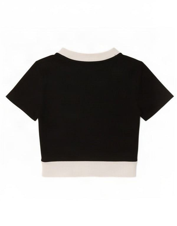Top corto Zara Trafaluc da donna UK 10 Small Nero Colorblock