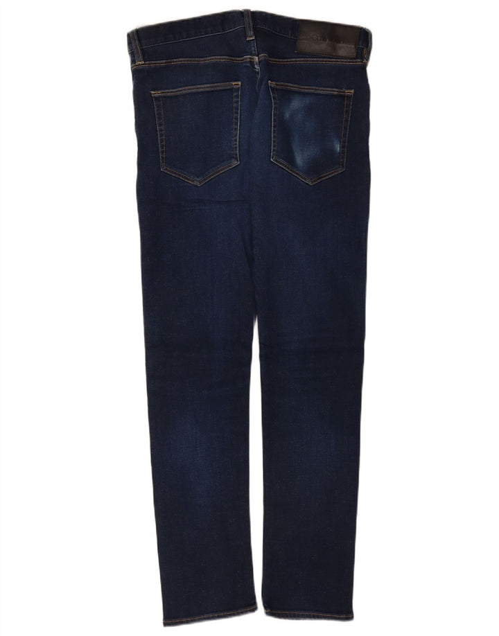 Jeans dritti da uomo Calvin Klein W32 L32 cotone blu navy