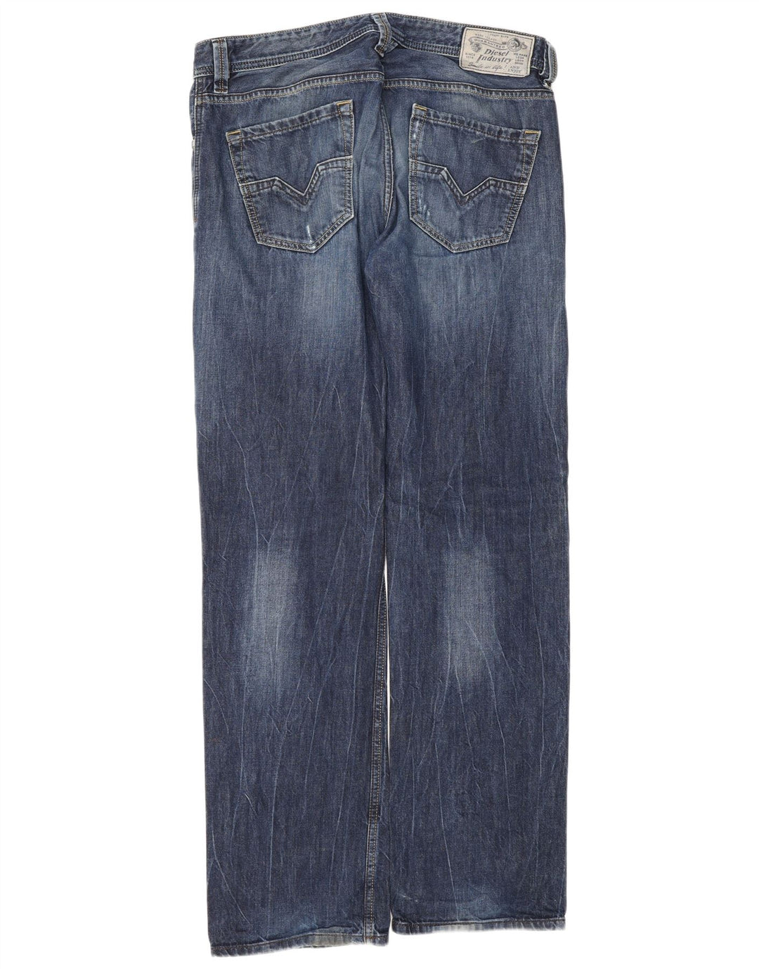 Jeans dritti da uomo Diesel W32 L32 in cotone blu