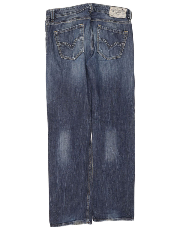 Jeans dritti da uomo Diesel W32 L32 in cotone blu