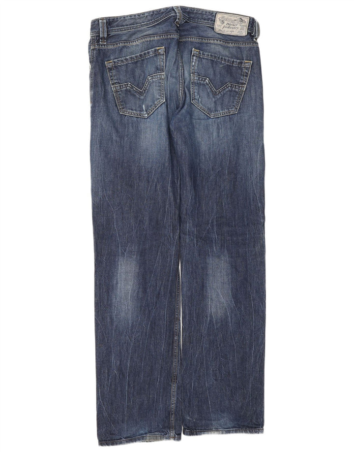 Jeans dritti da uomo Diesel W32 L32 in cotone blu