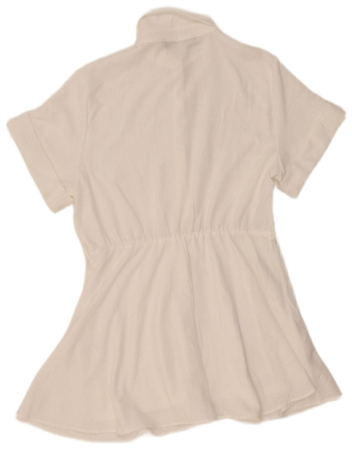 Abito a trapezio da donna Zara UK 18 XL poliestere bianco