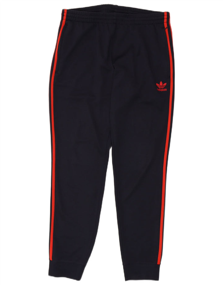 Pantaloni Tuta Adidas da Uomo Joggers Taglia L Blu Navy Poliestere