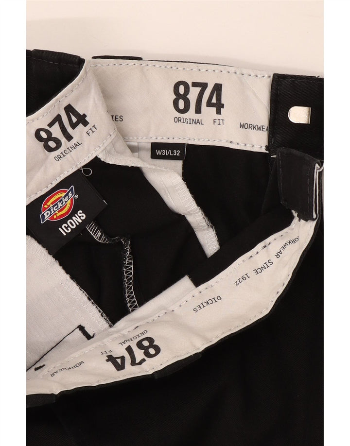 DICKIES Pantaloni chino dritti da uomo 874 dalla vestibilità originale W31 L32 neri