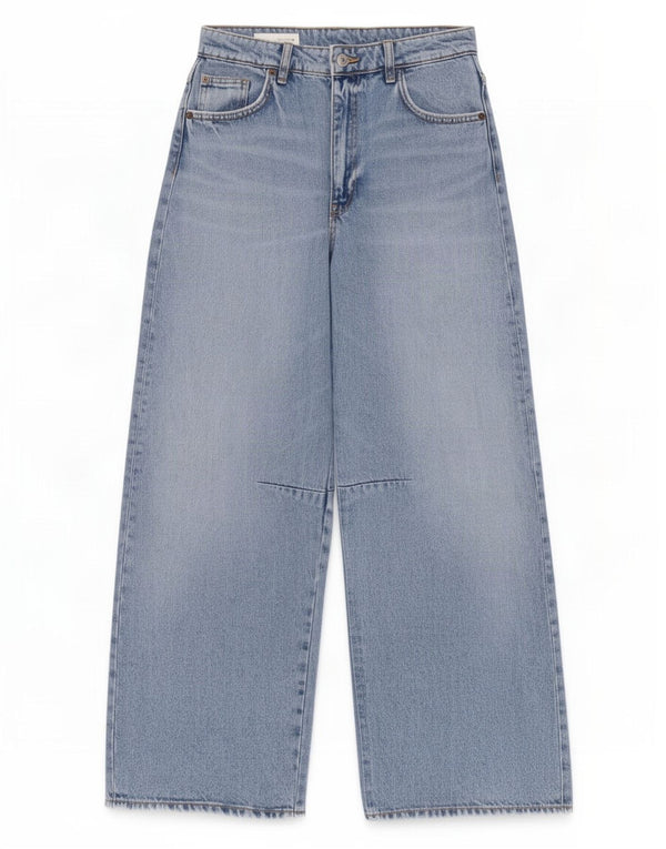 Zara Womens Wide Leg Jeans EU 36 XS W26 L28 Blue
