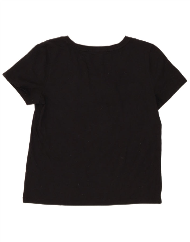 T-shirt da donna Chaps Top UK 14 grande cotone nero
