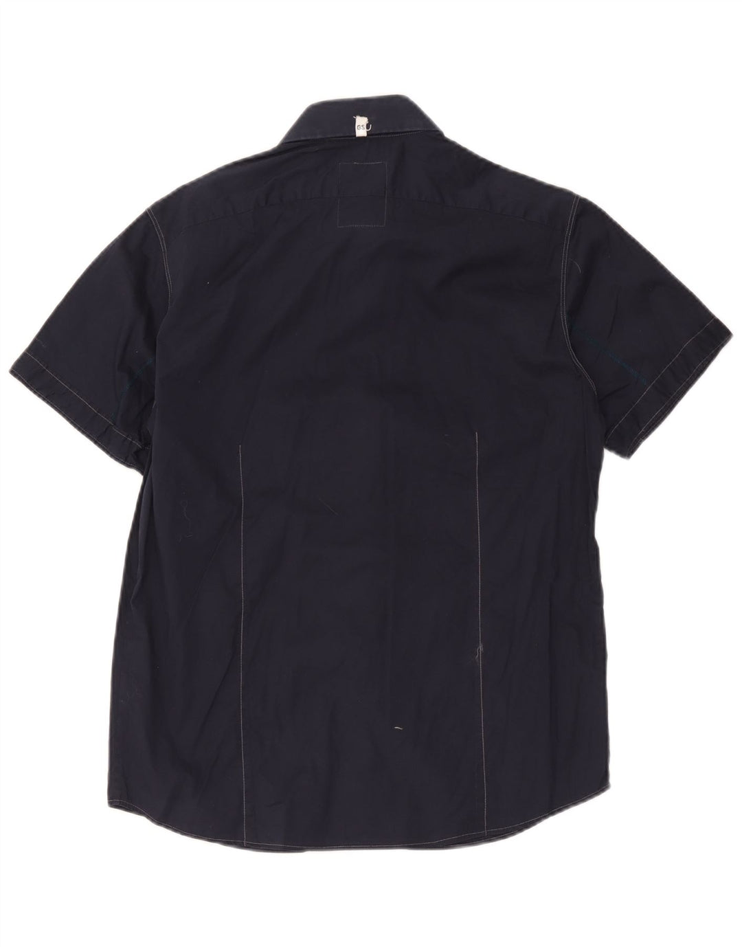 Camicia a maniche corte da uomo G-Star grande in cotone blu navy