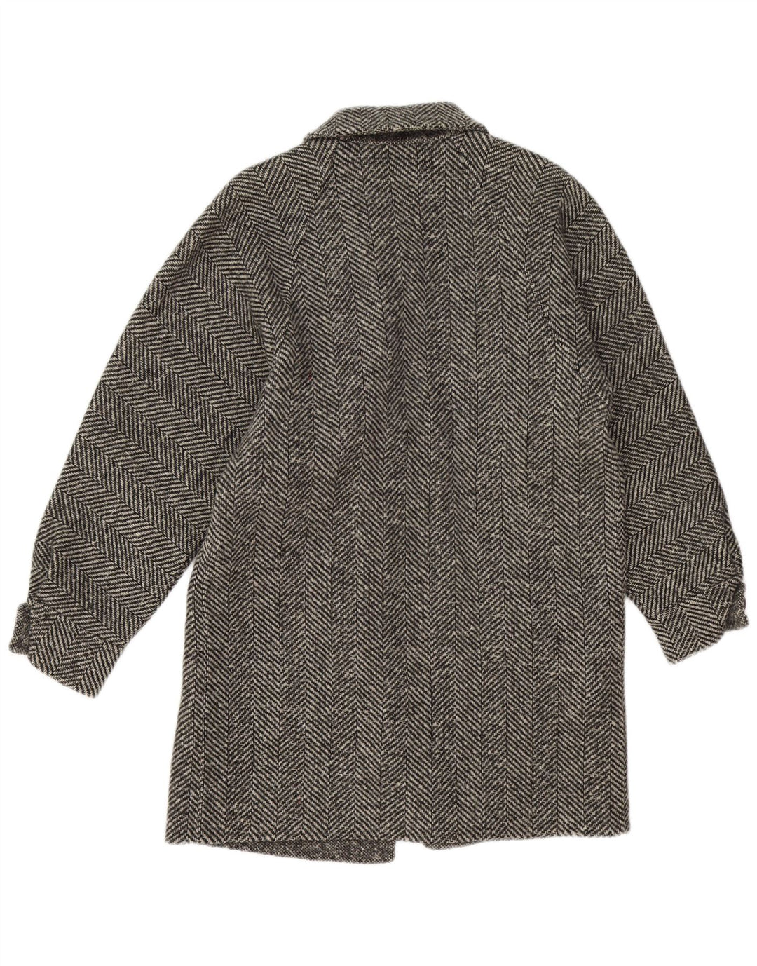 Soprabito vintage da donna UK 14 grigio medio a spina di pesce