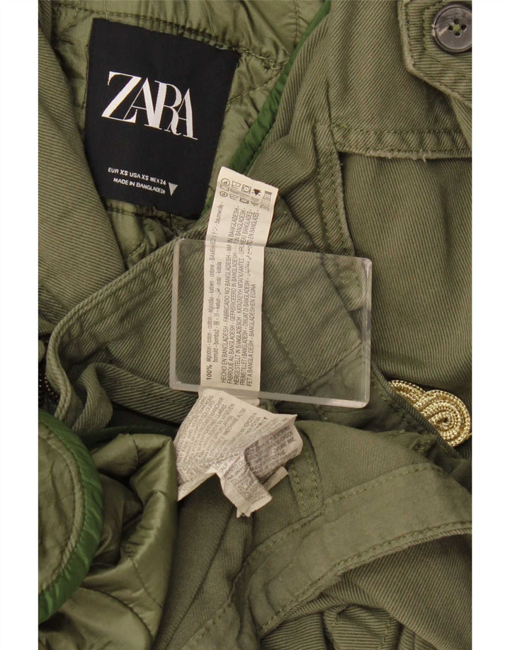 Giacca militare oversize da donna Zara UK 6 XS cotone kaki