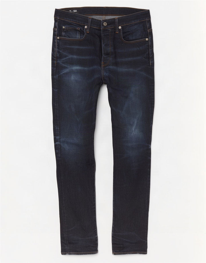 Jeans slim da uomo G-Star 3301 W34 L32 cotone blu navy