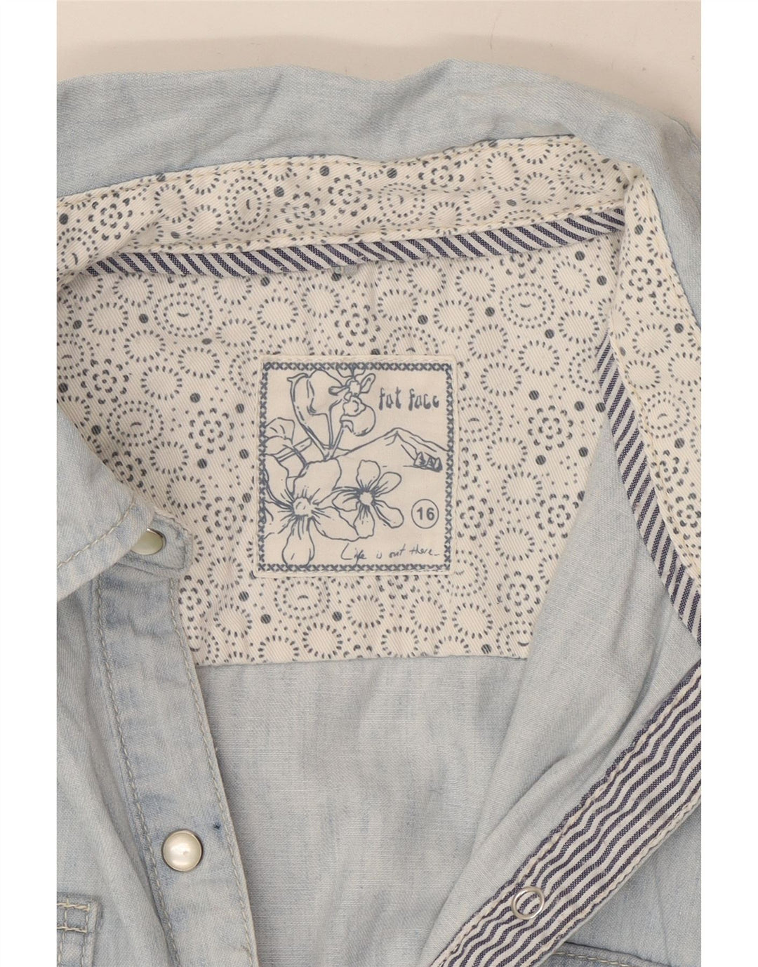 Camicia di jeans da donna Fat Face UK 16 grande cotone blu