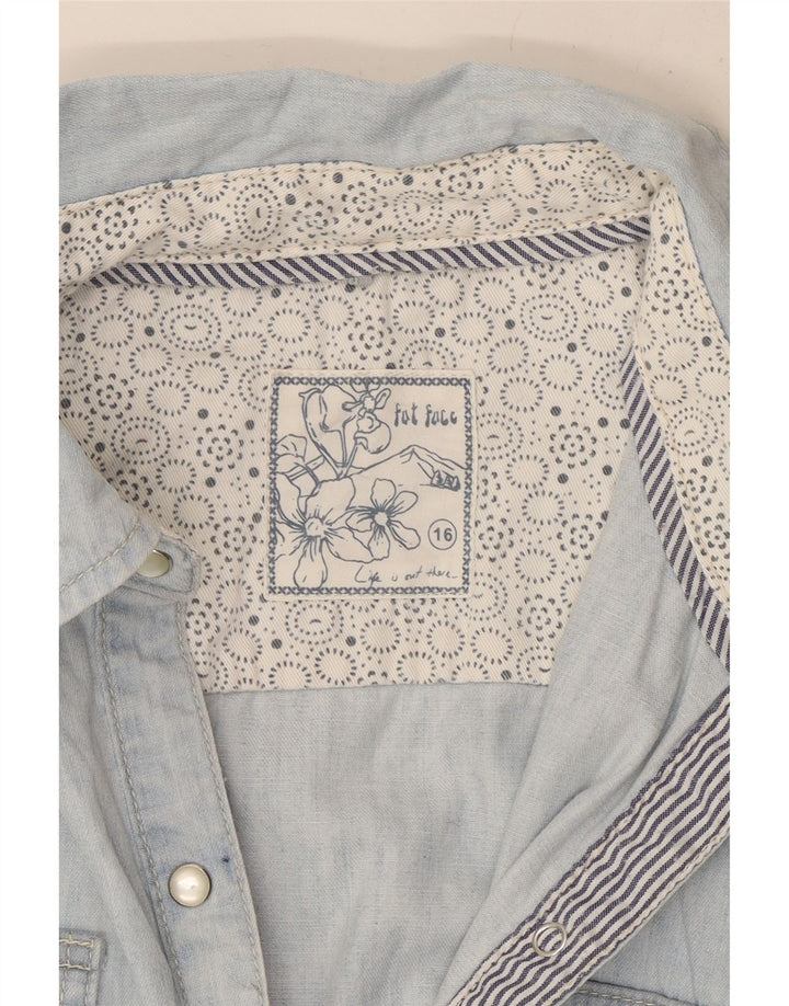 Camicia di jeans da donna Fat Face UK 16 grande cotone blu