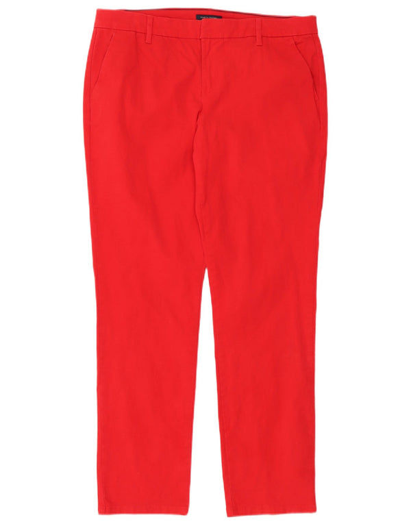 Pantaloni chino dritti da donna Tommy Hilfiger US 10 Large W32 L30 Rossi