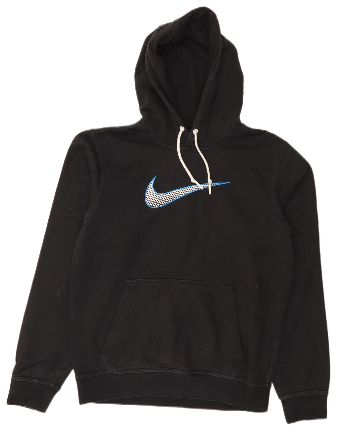 Felpa con cappuccio grafica Nike da uomo piccola in cotone nero