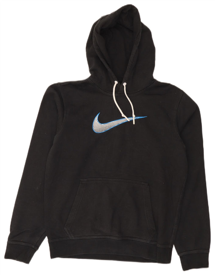 Felpa con cappuccio grafica Nike da uomo piccola in cotone nero