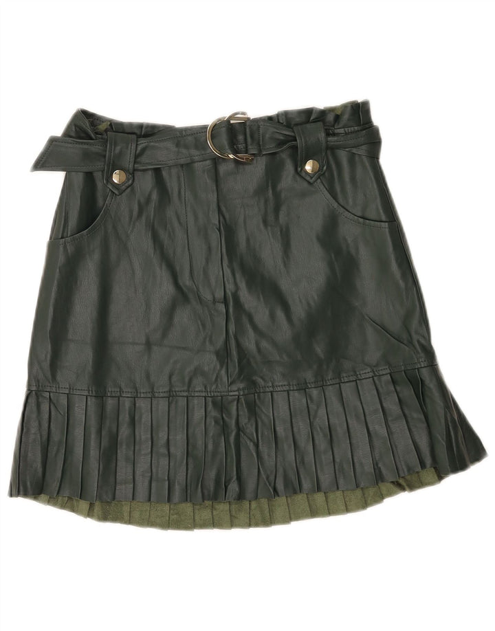 Gonna Zara da donna in ecopelle piccola W26 verde