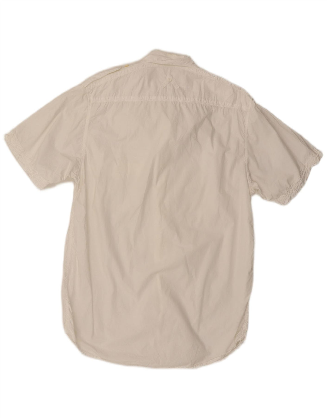 Camicia militare a maniche corte da uomo Murphy & Nye grande cotone bianco
