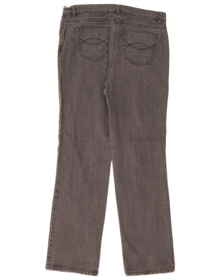 Jeans dritti da donna Marks & Spencer UK 16 Large W32 L30 Cotone grigio