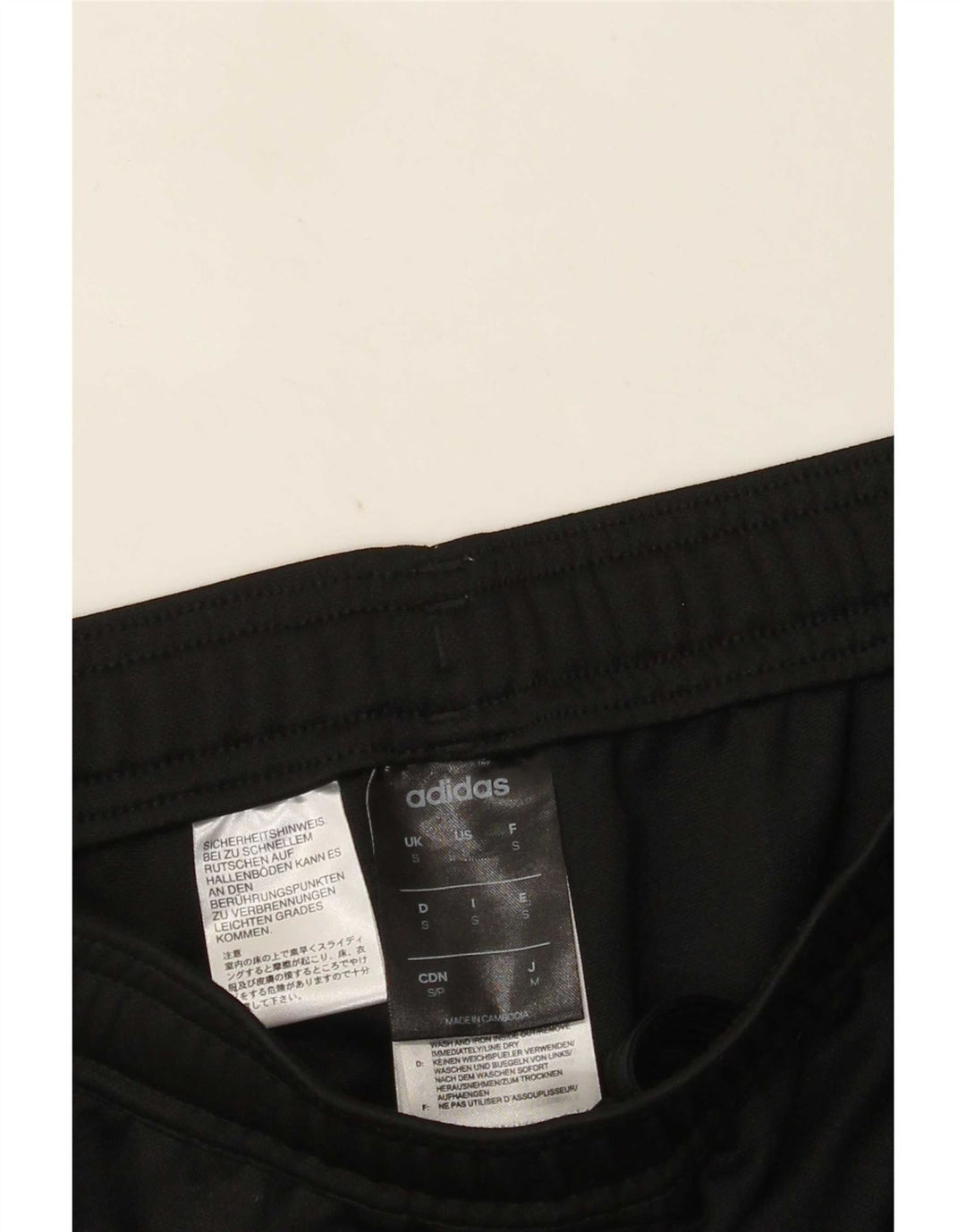 Pantaloni da tuta Adidas Climalite da uomo piccoli in poliestere nero