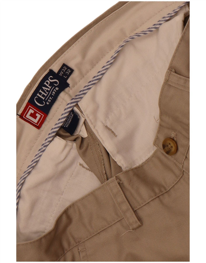 Pantaloni chino dritti da uomo Chaps W32 L32 in cotone beige