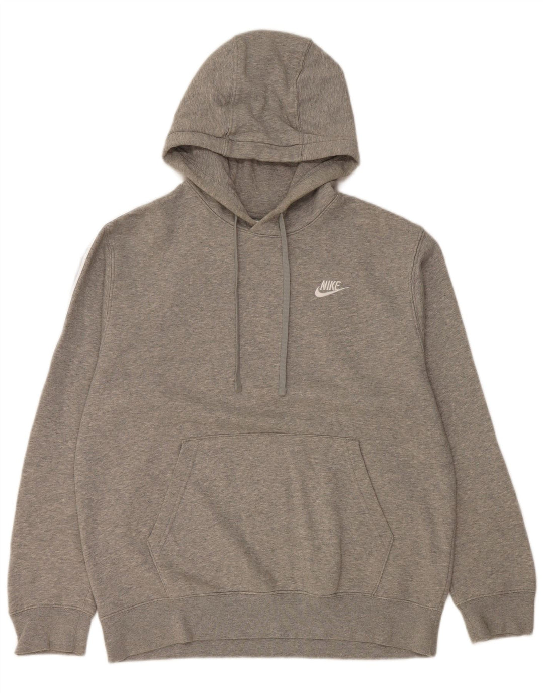 Felpa con cappuccio grafica Nike da uomo in cotone chiazzato grigio medio