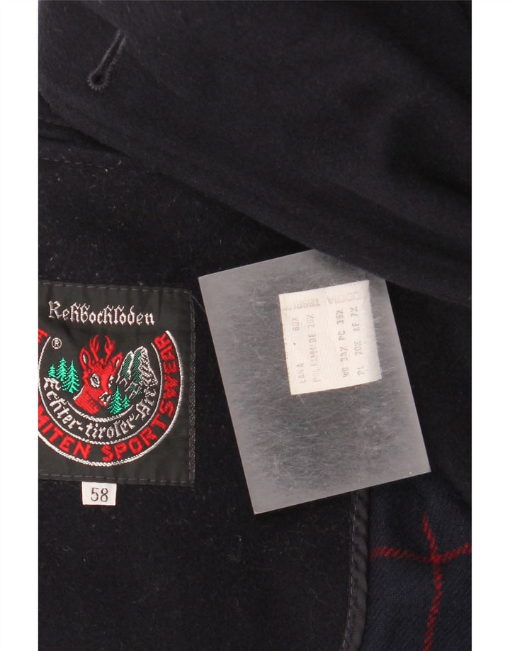 Cappotto da uomo Rehbochloden EU 58 4XL Lana blu navy