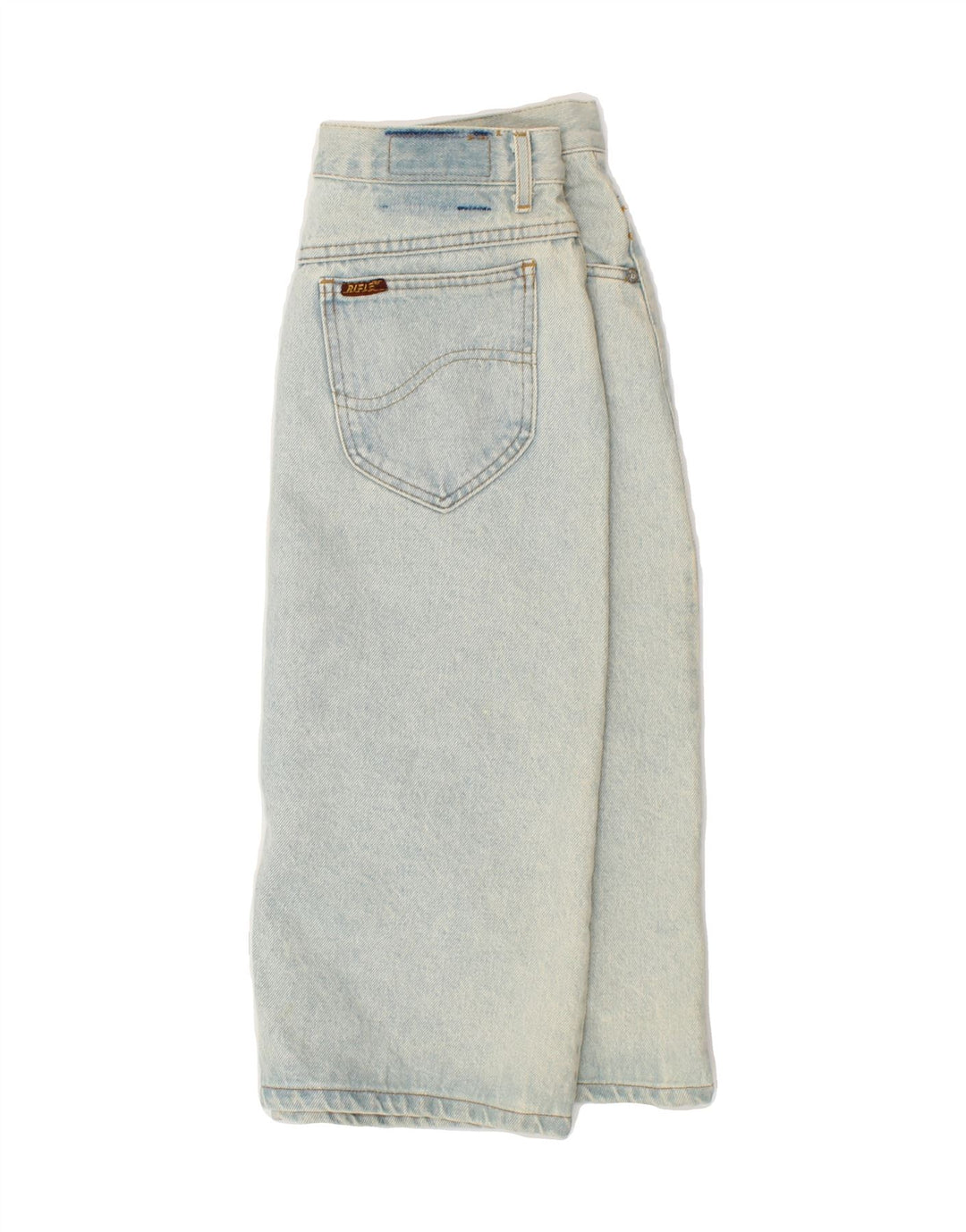 RIFLE Womens Denim Skirt W32 Large Blue Cotton Vintage Rifle and Second-Hand Rifle from Messina Hembry 