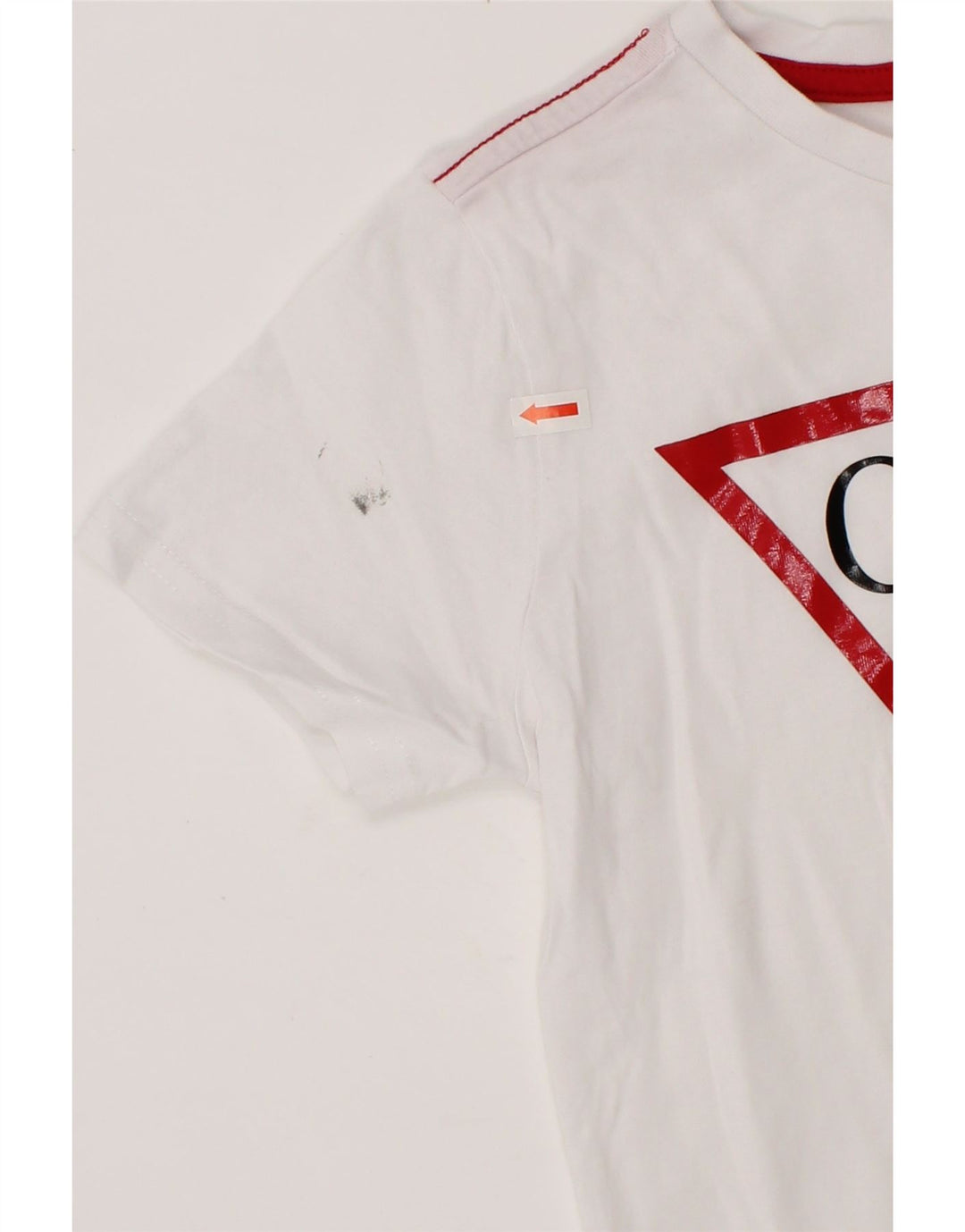 GUESS Boys Graphic T-Shirt Top 7-8 Years White Cotton Vintage Guess and Second-Hand Guess from Messina Hembry 