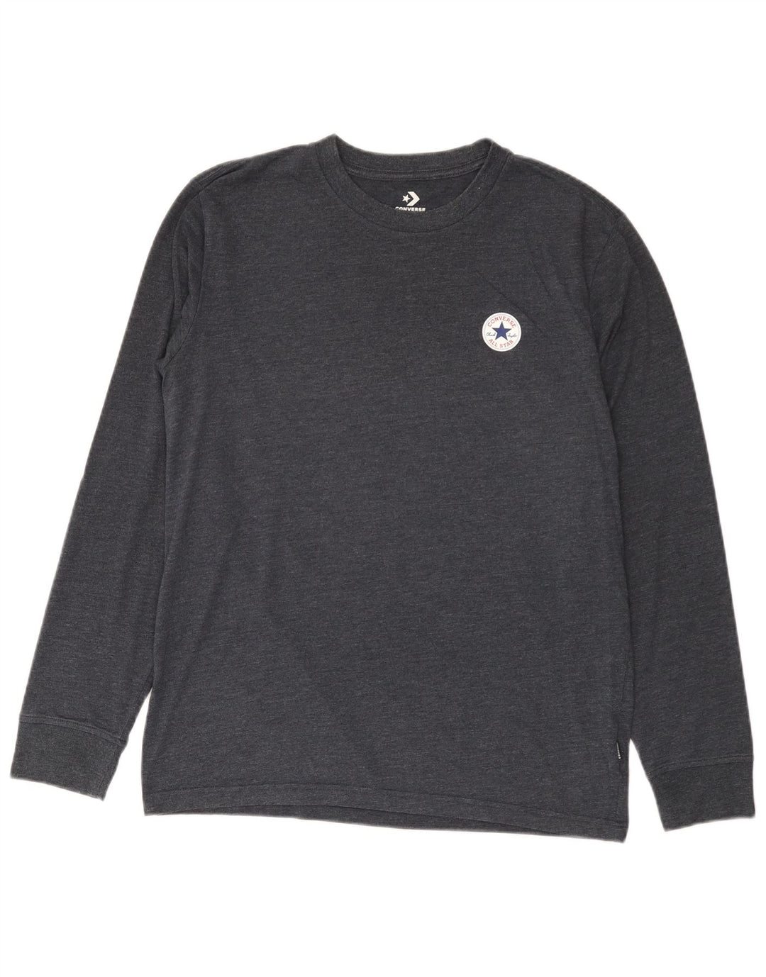 Converse Top da uomo a maniche lunghe in cotone blu navy medio