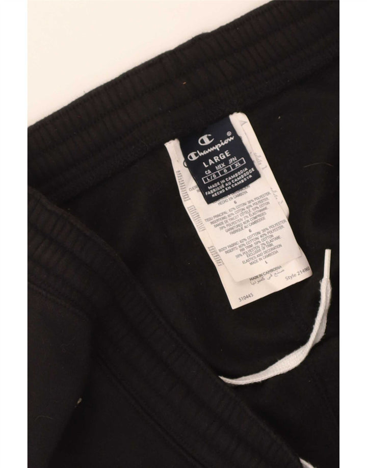 Pantaloni da tuta da uomo Champion Joggers grandi in cotone nero