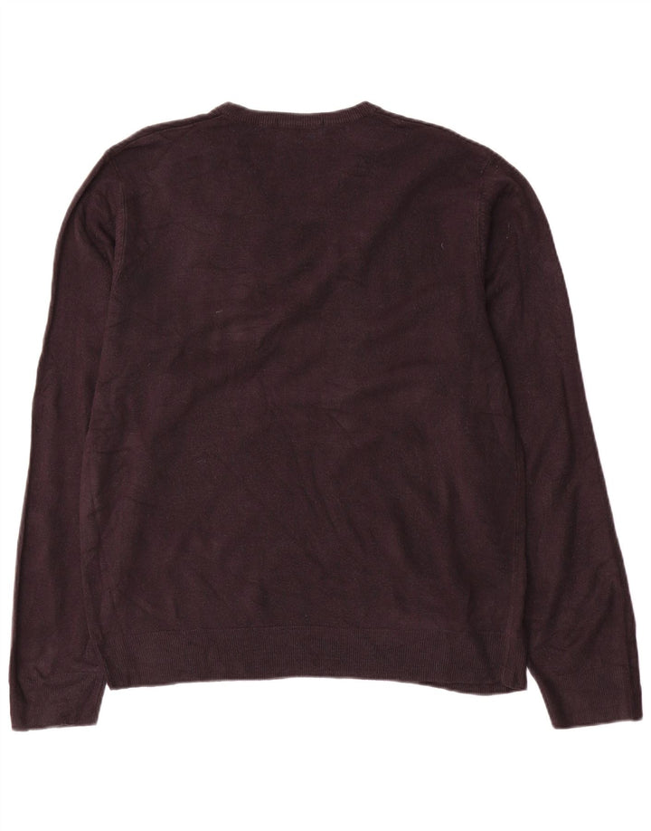 Maglione da uomo Marks & Spencer Blue Harbour con scollo a V grande blu navy
