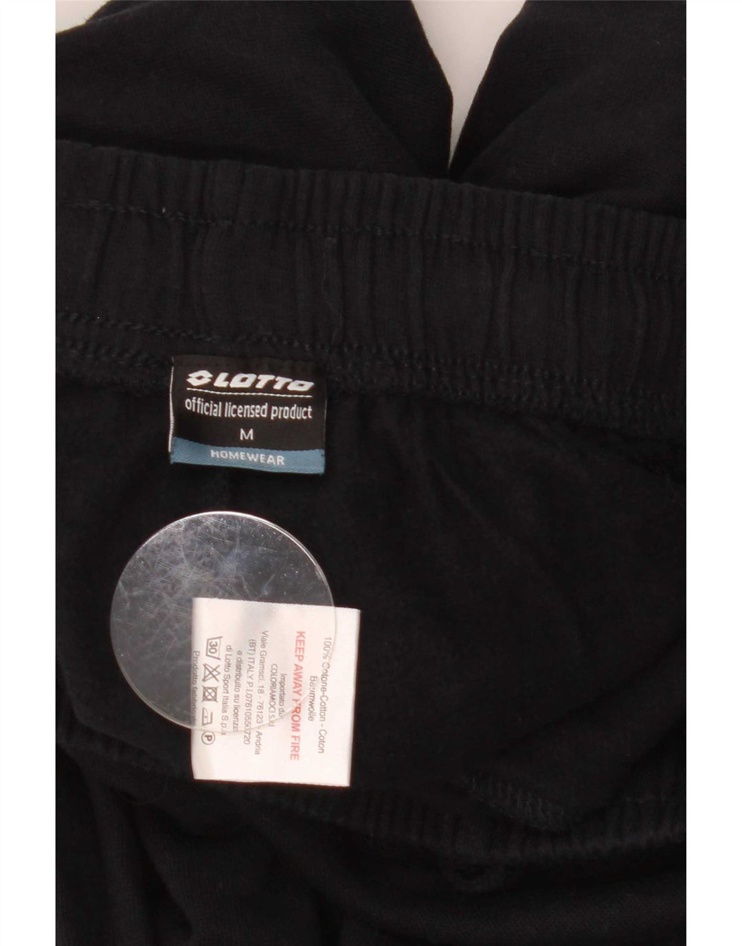 Pantaloni da tuta da uomo Lotto Joggers medio cotone nero