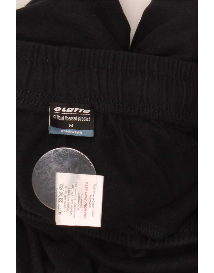 Pantaloni da tuta da uomo Lotto Joggers medio cotone nero