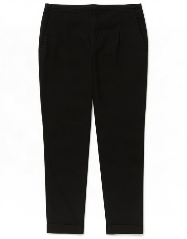 Zara Womens Slim Casual Trousers Medium W28 L26 Black Cotton