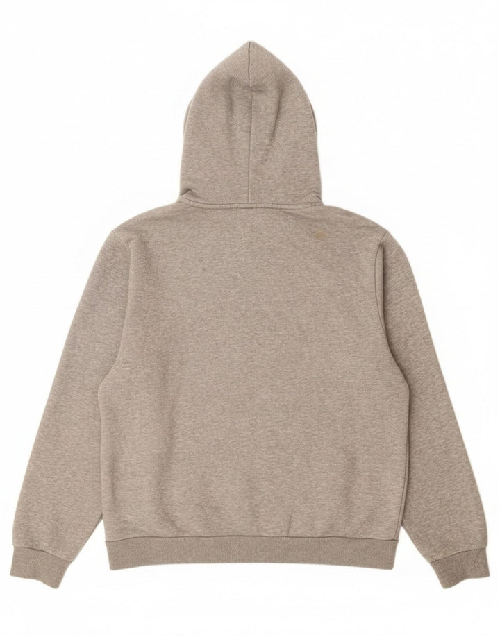 Felpa con cappuccio da uomo Puma in cotone chiazzato grigio medio