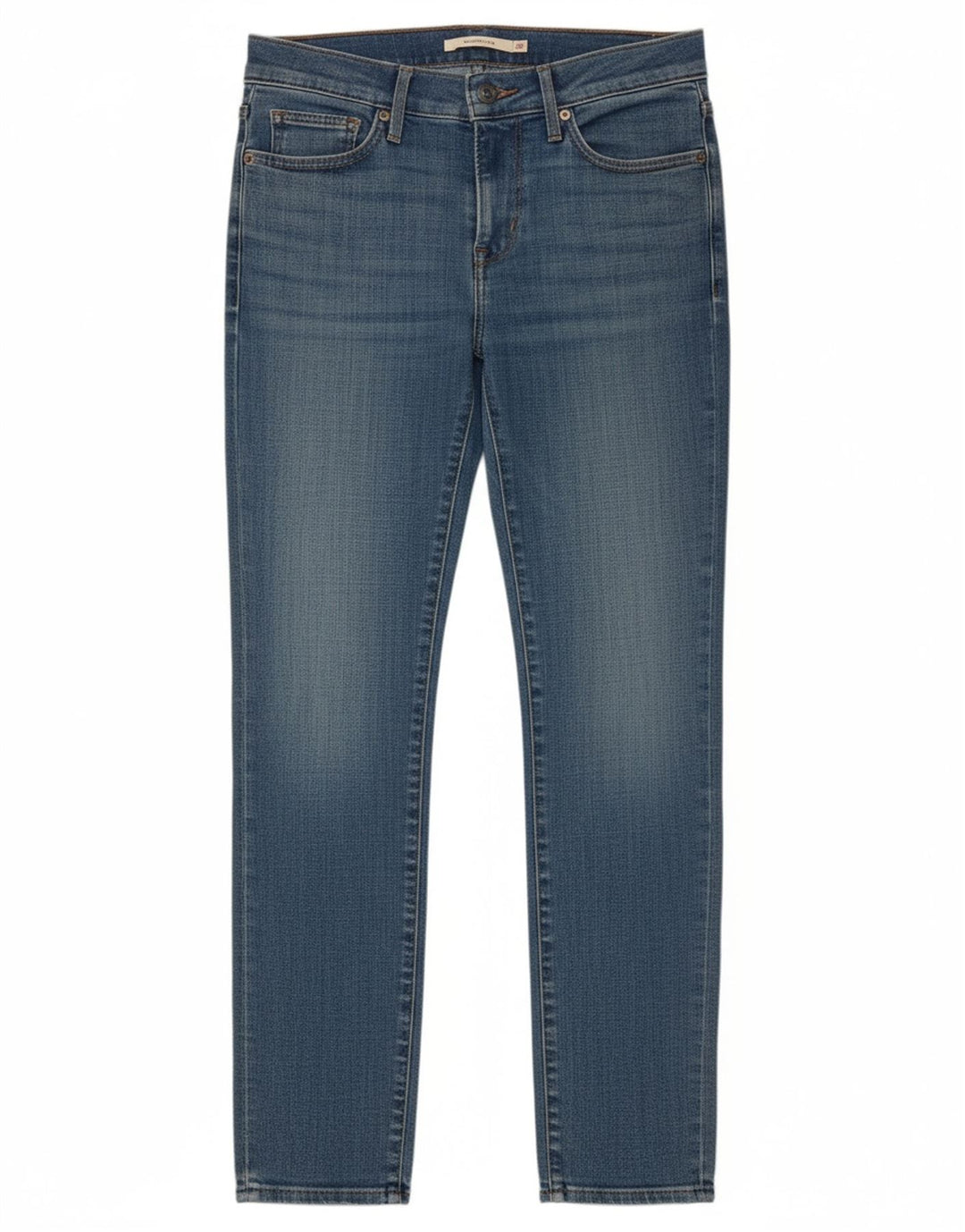 LEVI'S Womens Slimming Slim Jeans W25 L32 Blue Cotton