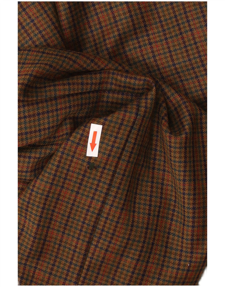 Giacca Blazer da Uomo a 2 Bottoni Monti IT 52 XL Lana Vergine Pied De Poule Marrone