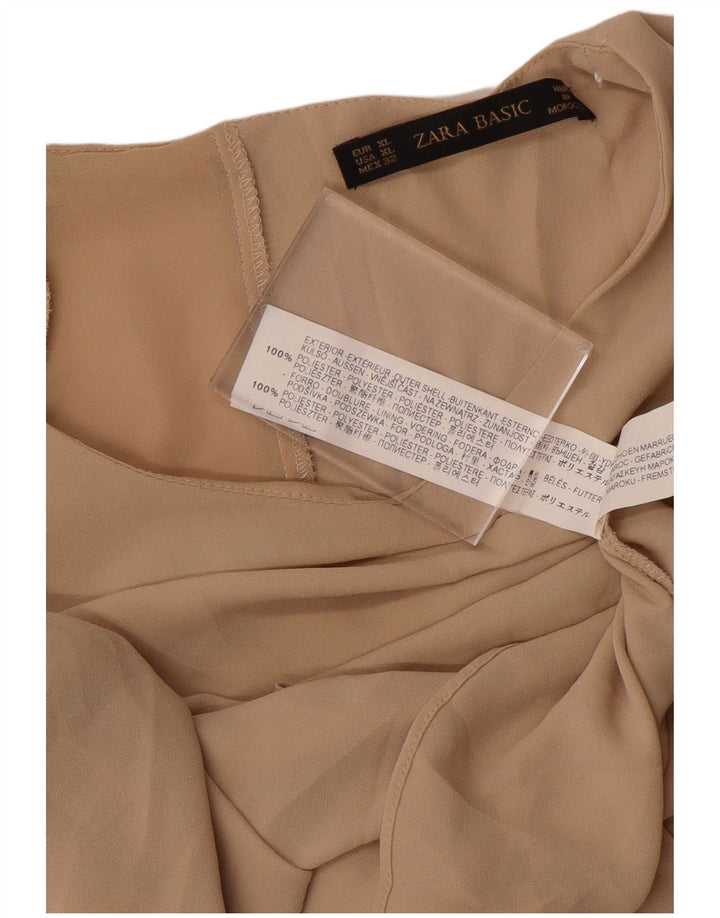 Camicetta da donna Zara UK 18 XL Beige poliestere