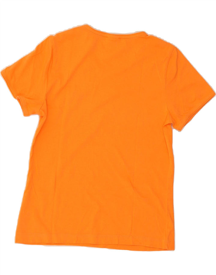 ADIDAS Womens T-Shirt Top UK 14 Medium Orange Cotton Vintage Adidas and Second-Hand Adidas from Messina Hembry 
