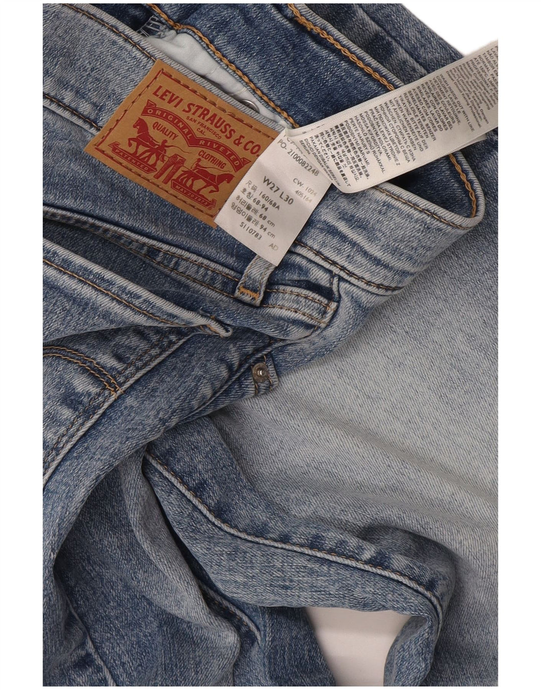 Jeans dritti modellanti da donna Levi's 314 W27 L30 cotone blu