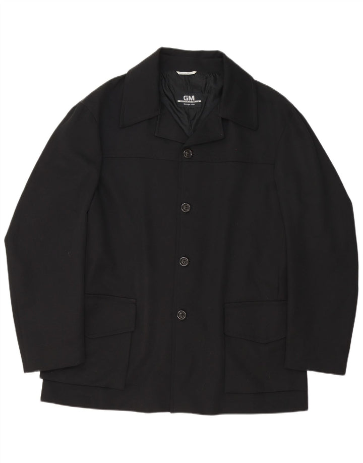 GEORGE MILLER Giacca blazer da uomo a 4 bottoni UK 42 XL Poliestere nero