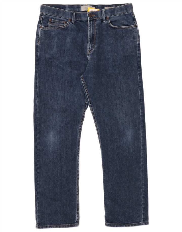 Jeans da uomo Marks & Spencer Regular Dritti W34 L29 Cotone Blu