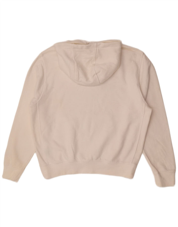 Maglione con cappuccio grafico NIKE da uomo in cotone bianco medio
