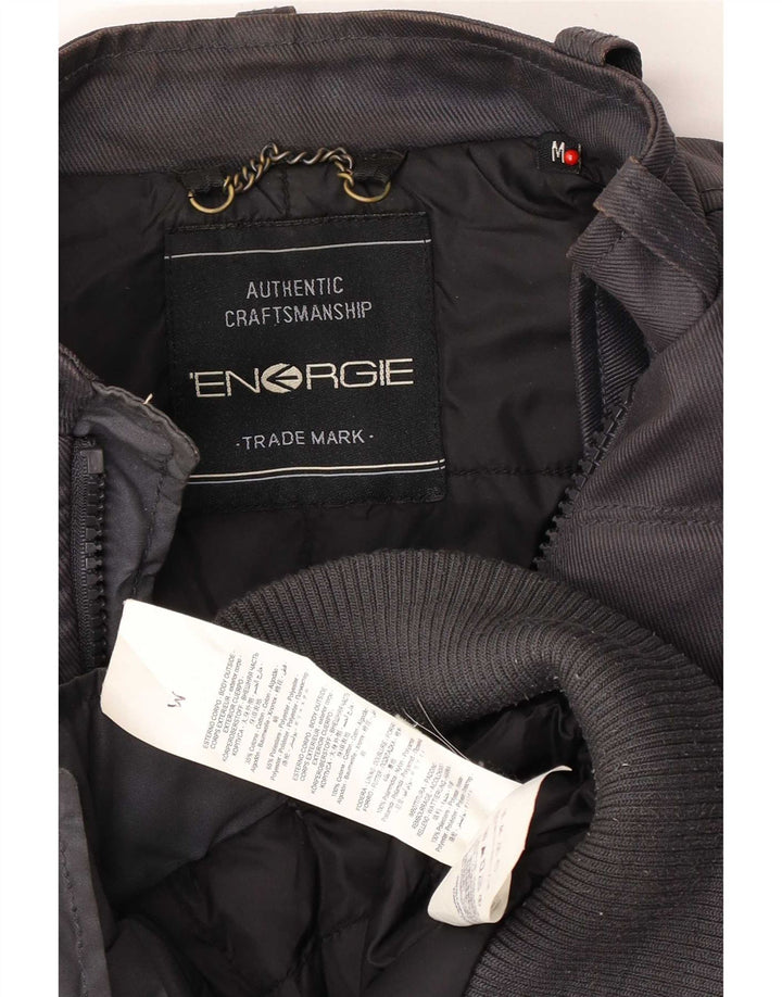 Giubbotto bomber da uomo Energie UK 38 cotone a blocchi di colore blu navy medio