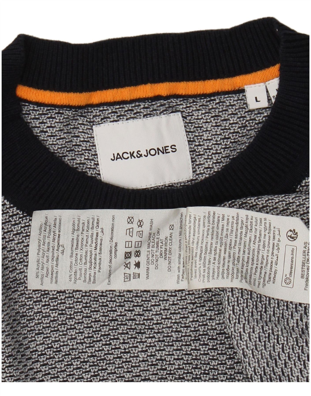 JACK & JONES Maglione maglione girocollo da uomo grande in acrilico grigio
