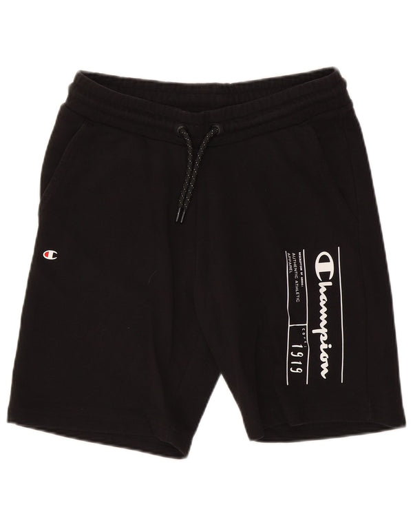 Pantaloncini sportivi grafici da uomo Champion medi neri