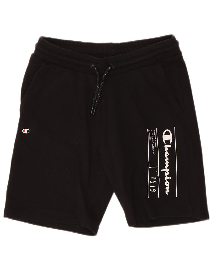 Pantaloncini sportivi grafici da uomo Champion medi neri
