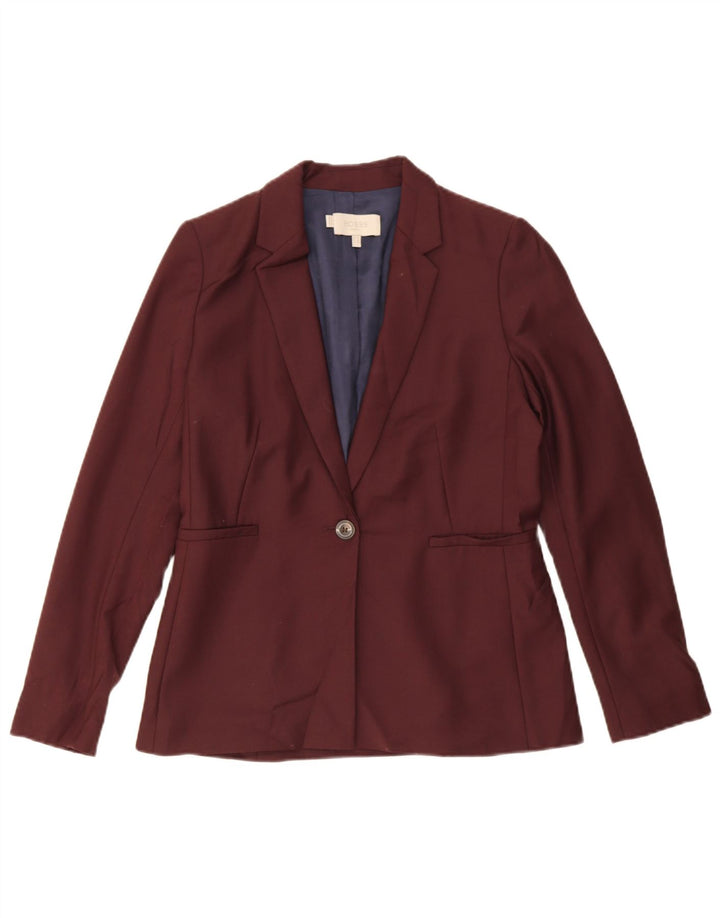 Giacca blazer da donna a 1 bottone Hobbs UK 10 piccola bordeaux in poliestere
