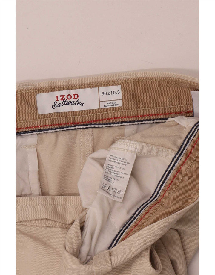 Pantaloncini chino da uomo Izod W36 grandi in cotone beige
